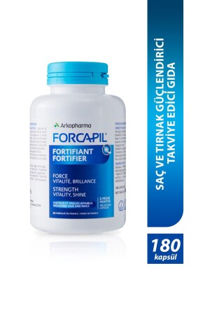 Forcapil® Fortifier – Saç Ve Tırnak Güçlendirici Takviye Edici Gıda - 180 Kapsül 95244793 - 1