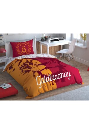 Galatasaray Aslan Logo Tak Kişilik Lisanslı Nevresim Takımı TYC00371589531 - 1