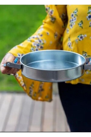 Galvaniz Tepsi Ahşap Kulplu- Yağdanlık Altlığı - Sabunluk Altığı RC2070-2 - Rustic Concept