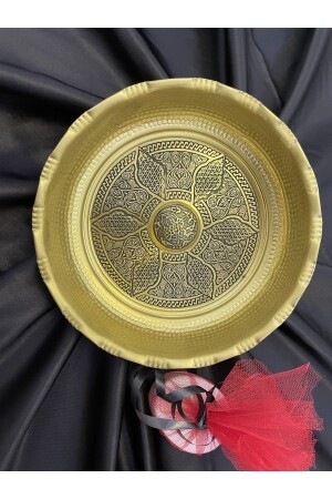 Gaziantep Bakırdan Otantik Hamam Tası Altın Renk Gold Özel Eskitme Çap:20 Cm 0,9mm Sabun Hediyeli TYC00695570096 - 2