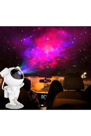 Gece Lambası Yıldız Projektör Astronot Işıklı Galaksi Samanyolu Projeksiyon Kumandalı ASTRONOT-GECE LAMBASI - 4