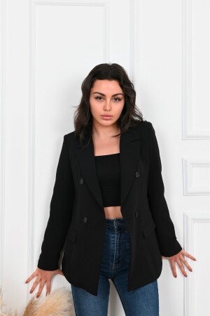 Gefütterte Blazerjacke für Damen 0101-22 44 - Koza Butik