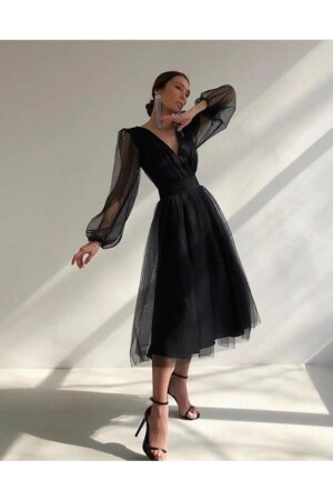 Gefüttertes Tüllkleid 9055 - Sarebutik