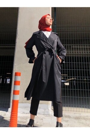 Geknöpfter Trenchcoat für Damen - Moda Hevra