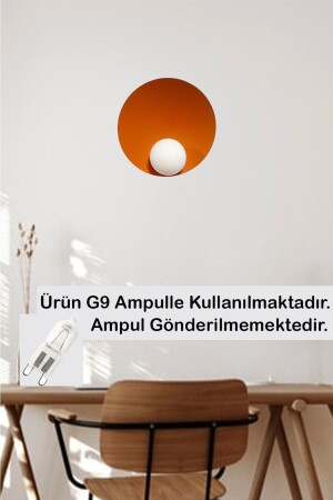 Geniş Turuncu Metal Aplik Mutfak Iç Mekan Salon Cafe Ofis Pastane Modern Dekoratif Aplikleri TYC00405841245 - 3