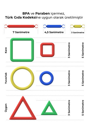 Geometrik Tasarım Çubukları 450 Adet Zeka Geliştirici Tasarım Eğitici Oyuncak Geometrik Çubuklar TYC00590715433 - 3