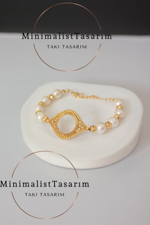 Gerçek Inci Bileklik - Çeyrekli Inci Bileklik - Tatlı Su Incisi Bileklik - Kültür Incisi Bileklik - Minimalisttasarım