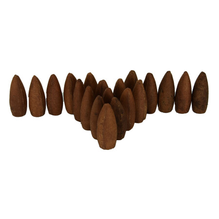 Geri Akış Şelale Sandal Ağacı Kokulu 40 Konik Tütsü - Sandalwood Backflow Incense Cones - 2