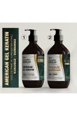 Geruchloses, rauchfreies Gel-Keratin-Set, 2 Stück - Bio Keratin Gold