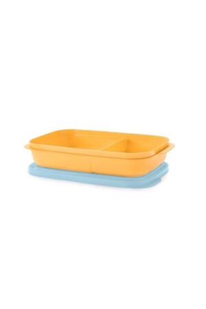 Geteilte Lunchbox 590 ml Orangefarbener Aufbewahrungsbehälter 2477 - Tupperware
