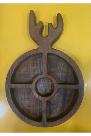 Geyik - Frühstücksteller, Snackschale, Präsentationsschale aus Holz 30x18 cm aus Walnussholz. DNZ-KT0010 - 1'OKAY design