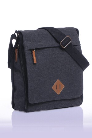 Gk14 Kanvas Postacı Dik Çapraz Çanta Siyah 20UBYH0020 - By Hakan