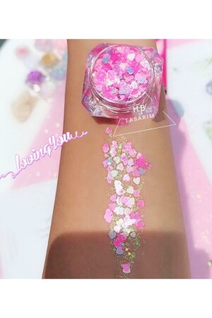 Glitzer-Gel-Herz-Lidschatten-Glitzer, cremiger Gesichts- und Körper-Glitzer - Hbtasarim