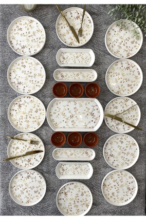 Gold Eliz 12 Kişilik 23 Parça Kahvaltı Takımj - Yiğit Seramik Züccaciye