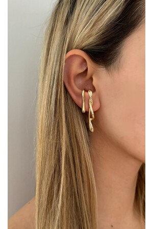 Gold Fluxing Küpe Seti - Lavian Accessories