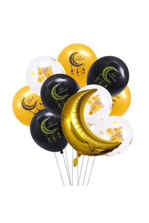 Gold Renkli Hilal Ay Folyo Balon 60 Cm Altın Sarısı Renk Ramazan Bayramı Islam Dini Konsepti 22