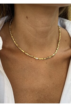 Goldfarbene, runde Dorica-Halskette - Kiligistanbul
