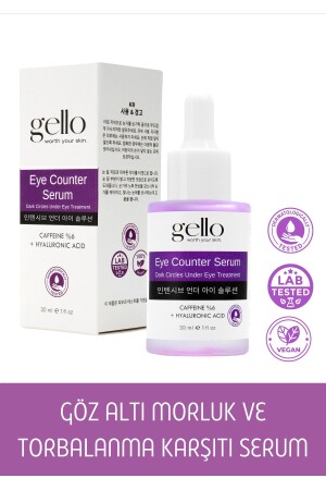 Göz Altı Torba Ve Morlukları & Koyu Halka Karşıtı Serum ( Caffeine %6 - Hyaluronic Acid ) - Gello