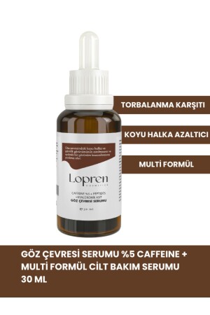 Göz Çevresi Serumu %5 Caffeine Multi Formül Cilt Bakım Serumu 30 ml - Lopren