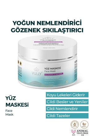 Gözenek Sıkılaştırıcı Ve Yoğun Nemlendirici Yüz Maskesi 150 Ml (nıacınamıde - Panthenol) intensive Moisturizing Face Mask - VULLY