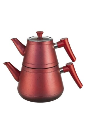 Granit Çaydanlık Takımı - Kırmızı Dora Çaydanlık - 1