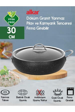 Granit Döküm Pilav Tenceresi Fırına Girebilir Metal Saplı Pilav Tenceresi 26-28-30 Cm Seçiniz GRANİTPİLAVTENCERESİ - FİTHOME