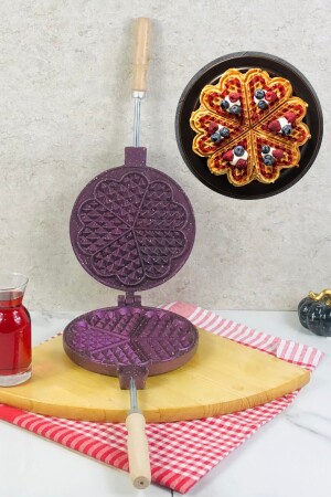 Granit Kaplama Waffle Tavası Mor 2020ST000000110 - 1