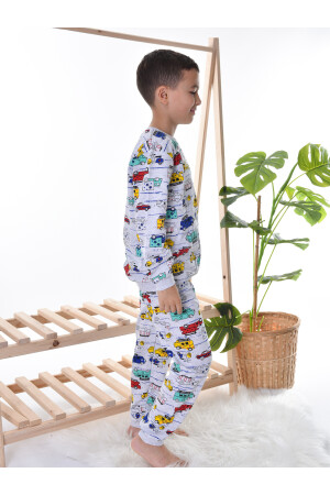 Graues Trolley-Pyjama-Set für Jungen, Pyjama-Set für 1–11 Jahre - 5
