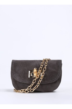 Gri Kadın Deri Çapraz Çanta PALMIRO - Fabrika