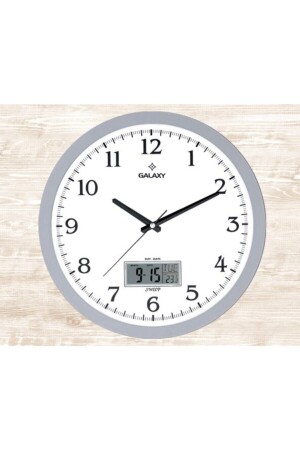 Gri Premium Dijital Duvar Saati 35 cm T-1964-G - Galaxy