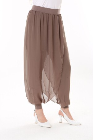 Große Damen-Shalwar-Hose aus Chiffon in Wickeloptik mit Nerz-Viskose-Hose 65N37631 - Şans