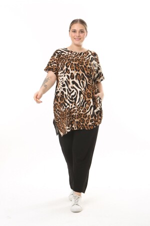GROSSE DAMEN-TUNIKA AUS LYCRA MIT TIGERMUSTER - Xl Modam