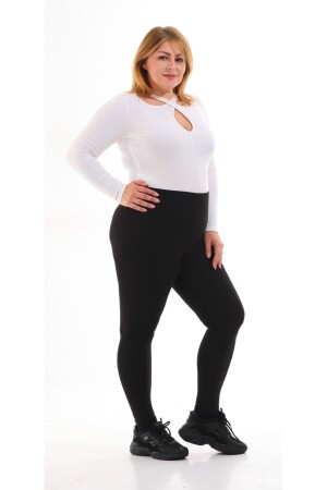 Große schwarze gerippte Strumpfhose 3XL-4XL-5XL, Qualitätsprodukt. - Tontişler Bebek Ve Çocuk Giyim