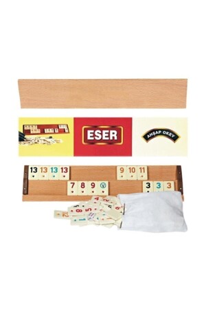 Großes Okey-Set aus Holz 1. Hochwertiges Steinset-Spielset MRP-ESR1 - ESER