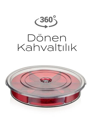 Großes, um 360 Grad drehbares Frühstücksset mit 6 Fächern – rundes Frühstücksset mit abnehmbarer Schüssel KHVL360S - Rassva