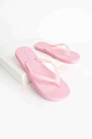 Grundlegende bequeme rosa Strandhausschuhe für Damen, Flip-Flops, die zwischen den Fingern nicht weh tun. BER100001TER - Bermody