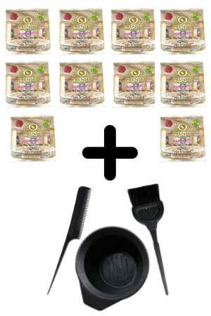 Gül Kokulu Tüy Dökücü Toz Hamam Otu 200 gr X 10 Adet Boya Kabı - Prenses