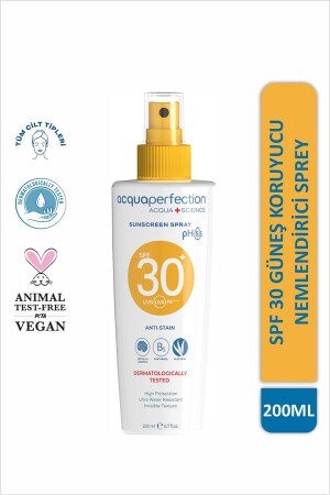 Güneş Koruyucu Sprey Spf30 200ml Uva Uvb Koruması- Suya Dayanıklı- Leke Önleyici - Acqua Perfection