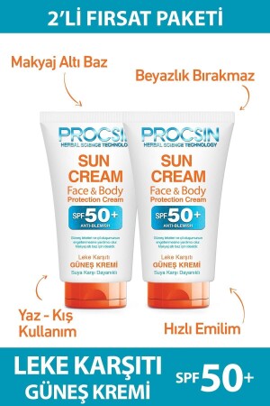 Güneş Kremi (50 ML * 2 ADET) Fırsat Paketi - Procsin