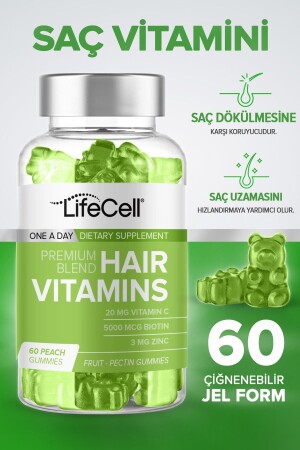 Haarvitamine Vitamin C Biotin Zink – Haarvitamin – Nahrungsergänzungsmittel - Lifecell