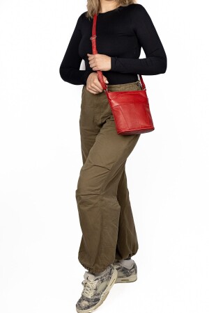 Hakiki Deri Kol Omuz Askılı Çapraz Postacı Çok Gözlü Çanta Ayarlanabilir Askı Saplı 22*20 Boy*en kovas - stevis leathra