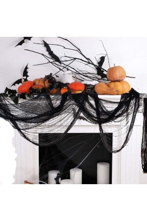Halloween Cadılar Bayramı Dekor Bez Siyah Renk 183 X 76 Cm - 1