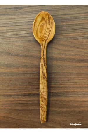 Handgefertigter kleiner Luxus-Servierlöffel aus natürlichem Olivenholz, 25 cm. 10. 0874 - DesignEv