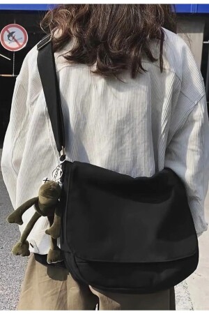 Harajuku Vintage Unisex Kot Siyah Postacı Çantası - Favorim50ton