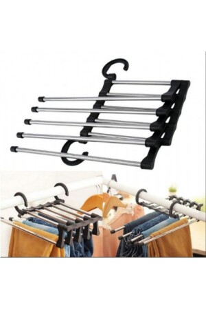 Hareketli Pantolon Askılığı 5 In 1 Çok Amaçlı Askı Eşarp Çanta Askısı 1 Adet - Betülce