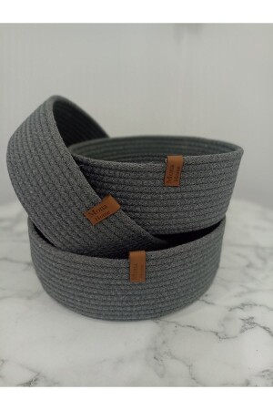 Hasır Sepet- Çok Amaçlı 3lü El Yapımı Organize Sepet - Madam