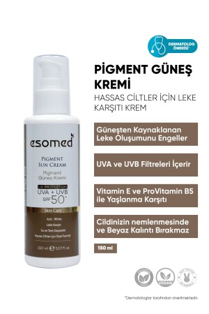 Hassas Ciltler Için Yüksek Korumalı Leke Karşıtı Pigment Güneş Kremi Uva Uvb Spf50 150 Ml 150MLDDD - Esomed