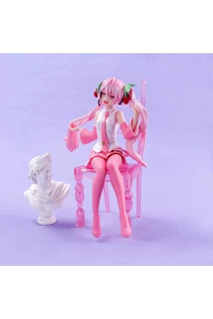 Hatsune miku kawaiii Sakura kız sandalyede oturan figür Modeli 15 cm 4512485145miku - 2