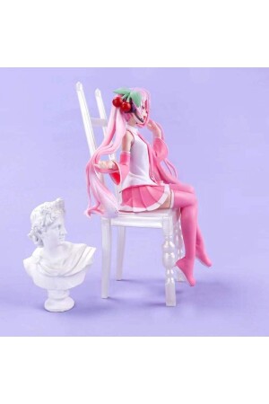 Hatsune miku kawaiii Sakura kız sandalyede oturan figür Modeli 15 cm 4512485145miku - 3