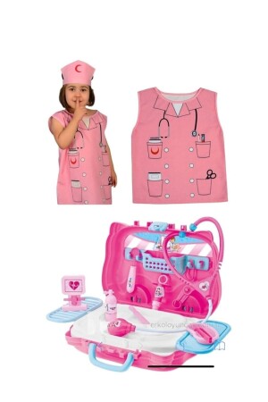 Haushalts-Spielarzt-Kofferset, Arzttasche, Arztweste, professionelle Sets, Mädchen-Sets - Saze